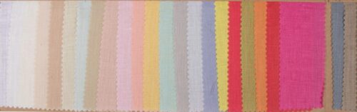 2836 (1) Wholesale 100% Pure Linen 125gsm Flax Textile Plain Dyed Fabric for Eco-Friendly Spring/Summer Clothing Bedding Curtains