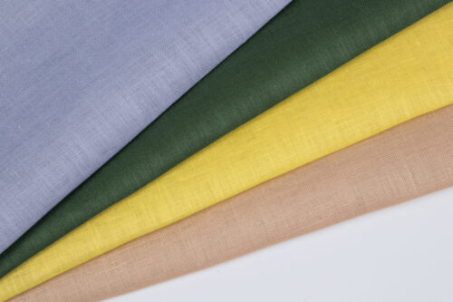 2836 (12) Wholesale 100% Pure Linen 125gsm Flax Textile Plain Dyed Fabric for Eco-Friendly Spring/Summer Clothing Bedding Curtains