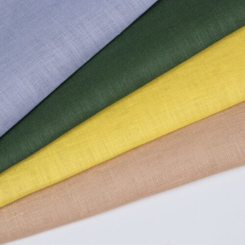 2836 Wholesale 100% Pure Linen 125gsm Flax Textile Plain Dyed Fabric for Eco-Friendly Spring/Summer Clothing Bedding Curtains