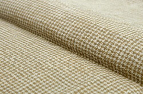 5632 (6) Washed Ramie Cotton Houndstooth Textile 262g Slightly Brushed Surface Natural Comfortable Ramie Fabric #5632