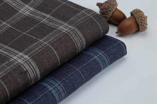 1241 (11) Yarn-Dyed 100% Linen Fabric with Layered Texture – 135cm Width, 140g Weight, Perfect for Spring & Summer Apparel #1241