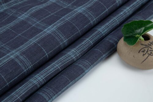 1241 (2) Yarn-Dyed 100% Linen Fabric with Layered Texture – 135cm Width, 140g Weight, Perfect for Spring & Summer Apparel #1241