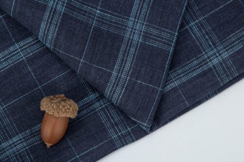 1241 (4) Yarn-Dyed 100% Linen Fabric with Layered Texture – 135cm Width, 140g Weight, Perfect for Spring & Summer Apparel #1241