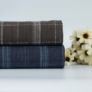 1241 主图 Yarn-Dyed 100% Linen Fabric with Layered Texture – 135cm Width, 140g Weight, Perfect for Spring & Summer Apparel #1241