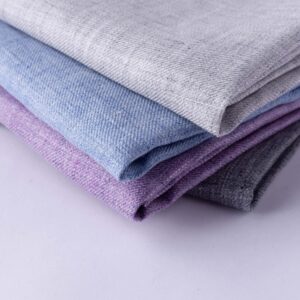 1265主图 Luxury 100% Linen Yarn-Dyed Twill Fabric – 135cm Width, 168g Weight, Perfect for Shirts, Jackets & Dresses #1265