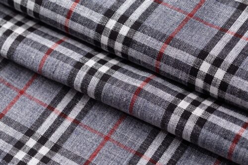 1267 (2) Classic 100% Linen Yarn-Dyed Check Fabric – 135cm Width, 149g Weight, Antibacterial & Breathable for Spring & Summer #1267