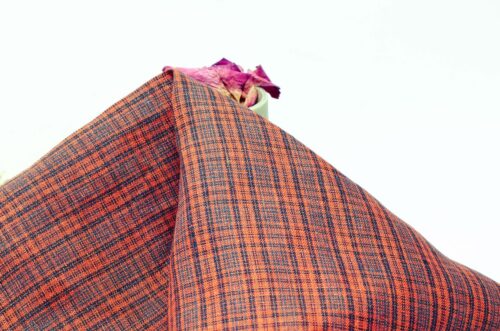 1276 (11) Breathable 100% Linen Fabric with Vintage Checks – 135cm Width, 122g Weight, Ideal for Spring & Summer Shirts & Pants #1276