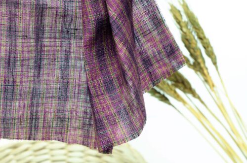 1276 (3) Breathable 100% Linen Fabric with Vintage Checks – 135cm Width, 122g Weight, Ideal for Spring & Summer Shirts & Pants #1276
