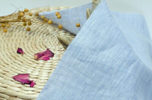 1278 (12) French Linen Yarn-Dyed Fabric for Spring & Summer – 135cm Width, 126g Weight, Eco-Friendly & Stylish #1278