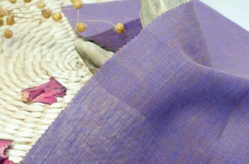 1278 (9) French Linen Yarn-Dyed Fabric for Spring & Summer – 135cm Width, 126g Weight, Eco-Friendly & Stylish #1278
