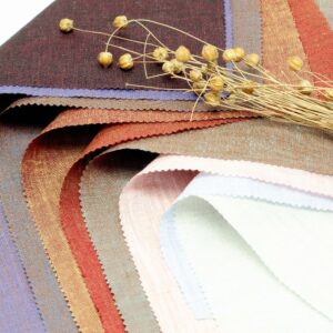 1278 主图 French Linen Yarn-Dyed Fabric for Spring & Summer – 135cm Width, 126g Weight, Eco-Friendly & Stylish #1278