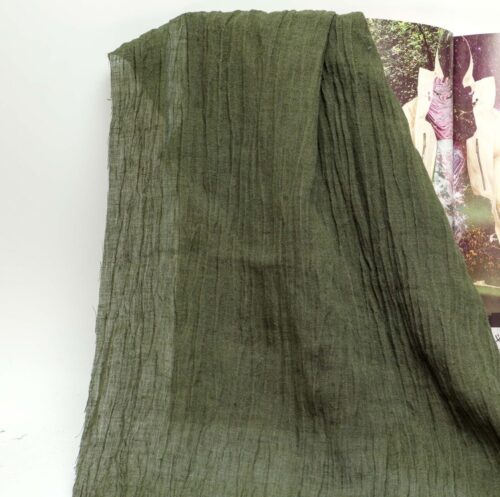 1280 (2) Textured 100% Linen Fabric with Wavy Creases – 138cm Width, 112g Weight, Ideal for Spring & Summer Casual Wear #1280