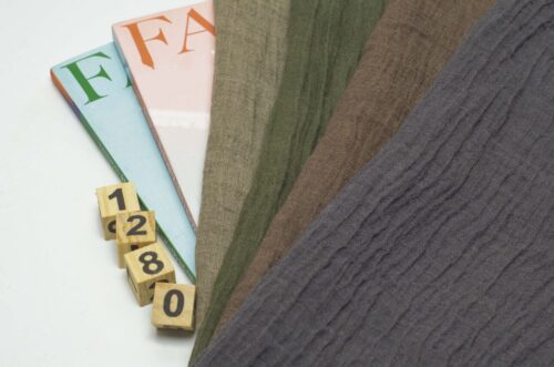 1280 (5) Textured 100% Linen Fabric with Wavy Creases – 138cm Width, 112g Weight, Ideal for Spring & Summer Casual Wear #1280
