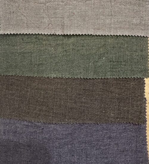 1280 Textured 100% Linen Fabric with Wavy Creases – 138cm Width, 112g Weight, Ideal for Spring & Summer Casual Wear #1280