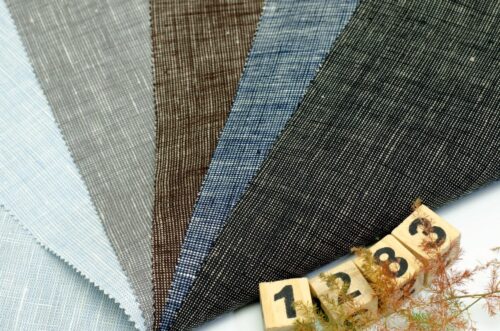 1283 (2) Raindrop Pattern 100% Linen Fabric for Spring, Summer & Autumn – 135cm Width, 161g Weight, Unique & Stylish #1283