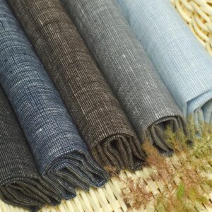 1283 主图 Raindrop Pattern 100% Linen Fabric for Spring, Summer & Autumn – 135cm Width, 161g Weight, Unique & Stylish #1283