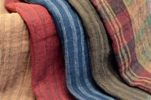 1286 (13) Textured Yarn-Dyed 100% Linen Fabric for Spring & Summer – 130cm Width, 120g Weight, Natural & Elegant #1286