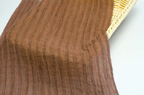 1286 (14) Textured Yarn-Dyed 100% Linen Fabric for Spring & Summer – 130cm Width, 120g Weight, Natural & Elegant #1286