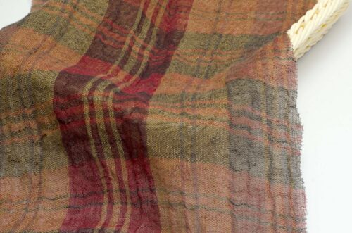 1286 (18) Textured Yarn-Dyed 100% Linen Fabric for Spring & Summer – 130cm Width, 120g Weight, Natural & Elegant #1286