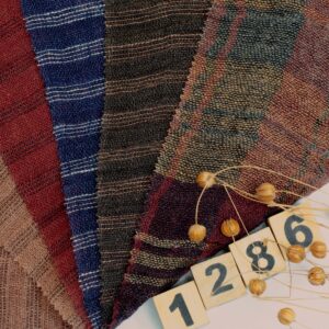 1286 主图 Textured Yarn-Dyed 100% Linen Fabric for Spring & Summer – 130cm Width, 120g Weight, Natural & Elegant #1286