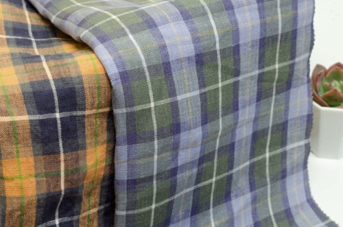 1287 (10) Premium Yarn-Dyed 100% Linen Fabric for Spring & Summer – 137cm Width, 145g Weight, Luxurious & Breathable #1287