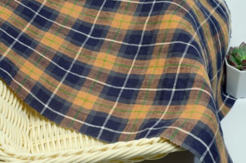 1287 (8) Premium Yarn-Dyed 100% Linen Fabric for Spring & Summer – 137cm Width, 145g Weight, Luxurious & Breathable #1287