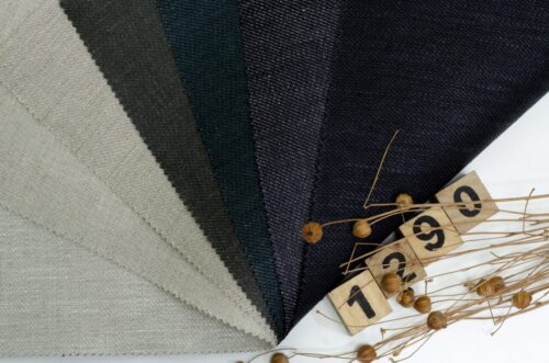 1290 (6) Heavyweight 100% Linen Fabric for Autumn & Winter – 137cm Width, 194g Weight, Warm & Stylish #1290