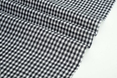 1291 (2) Classic Check 100% Linen Fabric for Spring & Summer – 135cm Width, 135g Weight, Breathable & Antibacterial for Shirts & Dresses #1291
