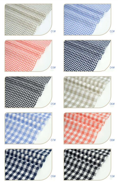 1291 (27) Classic Check 100% Linen Fabric for Spring & Summer – 135cm Width, 135g Weight, Breathable & Antibacterial for Shirts & Dresses #1291