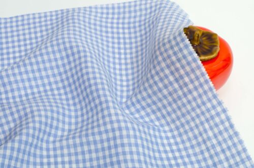 1291 (8) Classic Check 100% Linen Fabric for Spring & Summer – 135cm Width, 135g Weight, Breathable & Antibacterial for Shirts & Dresses #1291