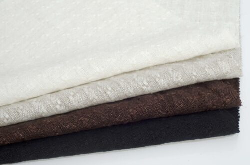 1294 (3) Yarn-Dyed Jacquard Linen Fabric for Autumn & Winter – 132cm Width, 256g Weight, Structured & Stylish #1294