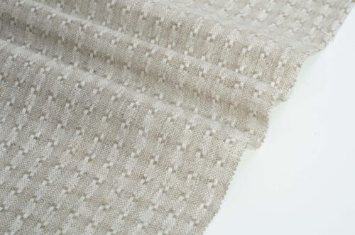 1294 (7) Yarn-Dyed Jacquard Linen Fabric for Autumn & Winter – 132cm Width, 256g Weight, Structured & Stylish #1294