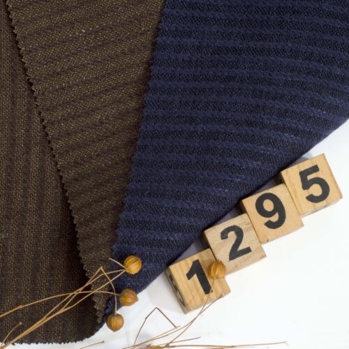 1295 主图 Textured Striped Linen Fabric for Autumn & Winter – 134cm Width, 185g Weight, Perfect for Artistic Designs #1295