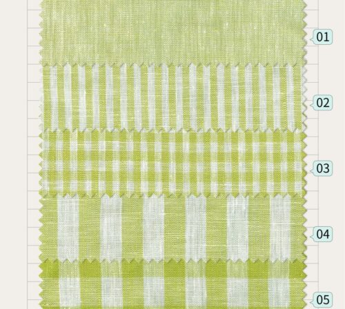 1297色卡 Eco-Friendly 100% Linen Fabric in Nature-Inspired Green – 137cm Width, 144g Weight, Perfect for Spring & Summer #1297