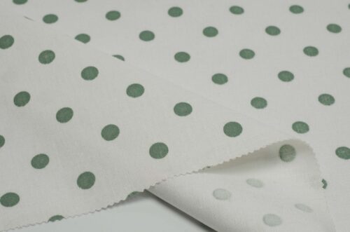 1409 (11) Stretch Linen-Viscose Blend Fabric with Polka Dot Print – 138cm Width, 203g Weight, Perfect for Spring & Autumn Dresses #1409