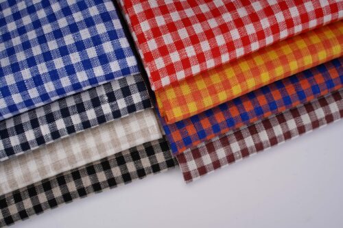 1608- linenschina (12) Classic Check 100% Linen Fabric for Spring & Summer – 138cm Width, 124g Weight, Breathable & Stylish for Shirts & Dresses #1608