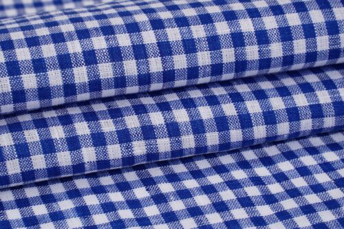 1608- linenschina (2) Classic Check 100% Linen Fabric for Spring & Summer – 138cm Width, 124g Weight, Breathable & Stylish for Shirts & Dresses #1608