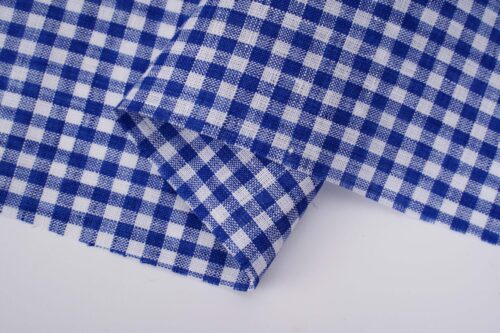 1608- linenschina (3) Classic Check 100% Linen Fabric for Spring & Summer – 138cm Width, 124g Weight, Breathable & Stylish for Shirts & Dresses #1608