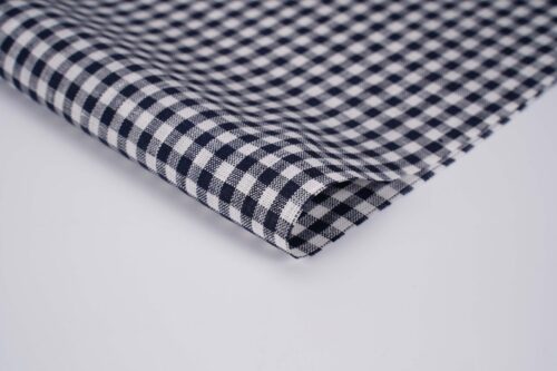 1608- linenschina (4) Classic Check 100% Linen Fabric for Spring & Summer – 138cm Width, 124g Weight, Breathable & Stylish for Shirts & Dresses #1608
