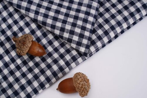 1608- linenschina (6) Classic Check 100% Linen Fabric for Spring & Summer – 138cm Width, 124g Weight, Breathable & Stylish for Shirts & Dresses #1608