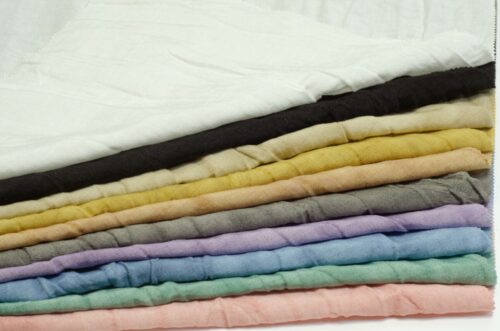 1615-linenschina (3) Linen-Tencel Blend Fabric with Vintage Washed Effect – 138cm Width, 155g Weight, Perfect for Spring, Summer & Autumn #1615
