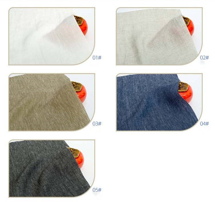 100% Natural Linen Twill Fabric for Spring, Autumn & Winter – 138cm Width, 195g Weight, Soft & Structured for All Seasons #1618 2 1618 1 1