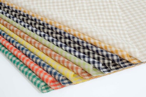 1620 (4) Linen-Cotton Yarn-Dyed Check Fabric for Spring & Summer – 138cm Width, 98g Weight, Lightweight & Elegant #1620