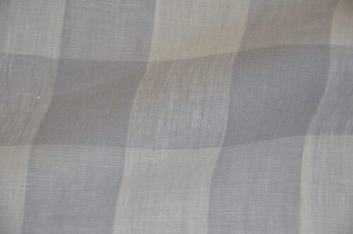 2906 (33) Yarn Dyed Linen Check Fabric - 143g Lightweight, 138cm Width, Classic Gingham - Summer Spring Cooling Material #2906