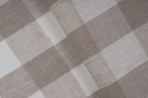 2906 (44) Yarn Dyed Linen Check Fabric - 143g Lightweight, 138cm Width, Classic Gingham - Summer Spring Cooling Material #2906