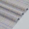 2944 (10) Grey Linen Blend Check - 145g, 138cm Width, Muted Tones - Vintage Inspired Spring Summer #2944