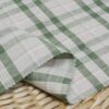 2944 (14) Grey Linen Blend Check - 145g, 138cm Width, Muted Tones - Vintage Inspired Spring Summer #2944