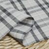 2944 (19) Grey Linen Blend Check - 145g, 138cm Width, Muted Tones - Vintage Inspired Spring Summer #2944