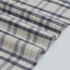 2944 (5) Grey Linen Blend Check - 145g, 138cm Width, Muted Tones - Vintage Inspired Spring Summer #2944