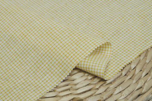 2945 (14) Linen Rayon Mini Check - 125g Lightweight, 138cm Width, Youthful Spring Summer Pattern #2945